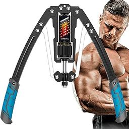 Twister Hydraulic Power Arm Exerciser 22-440lbs Home Chest Expander Muscle Shoulder Training Fitness Equipment Arm Enhanced Exercise Strengthener Grip Bar Abdominal Builder (Blue)-8