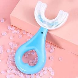Citrus U Shaped Toothbrush For Kids Tooth Brush For Kids Manual Teeth Whitening Silicone Brush Head for Kids Children Infant Toothbrush For 2-6 Years Mouth-Cleaning Multicolor-4