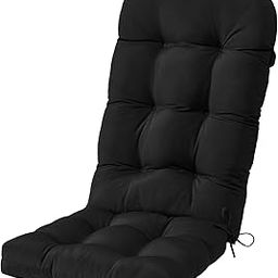 HOMELYSIAN Adirondack Chair Cushions, Non-Slip High Back Patio Chair Cushions for Outdoor Furniture, Water-Resistant Adirondack Cushions with Ties, 45 x 19 x 4.5 inch, Black-image-90