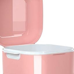 SAZ DEKOR® Denture Case w/Strainer Basket Bath Cleaning Soaking for Night Guard Pink|Dental Floss For Teeth Cleaner, Whitening Toothpaste, Temporary Teeth Gap Repair Kit, Tongue Cleaner, Denture Care|-image-94