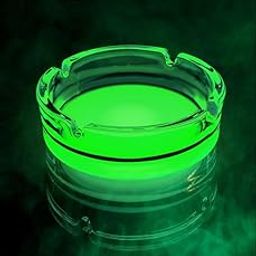 STRONG BONG Glow-in-the-dark Ashtray - Green | Glass | Round Ashtray-image-60
