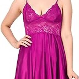 Women's Satin Solid Above Knee Length Babydoll (Size - Free Size)-image-38