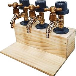 Alcohol Beer Wood Dispenser Drinking Faucet for Father Day Party 3 Heads-image-61