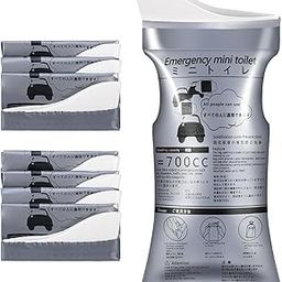 BUDIEGGS 6 Pack 700 ML Disposable Urinal Bags, Camping Pee Bags, Unisex Urine Bags Vomit Bags for Travel Urinal Toilet Traffic Jam Emergency Portable Toilet Bag for Men Women Kids Children Patient-image-53