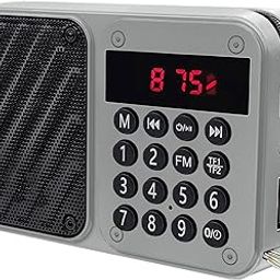 Fire Turtle M7 Pocket Blast FM Radio with Bluetooth Speaker with Powerful Sound, 6w-12 Hours (Tupe C Charging) and Number Pad (AUX, SD Card, USB Input (AUX, SD Card, USB Input) (M7-Grey)-89