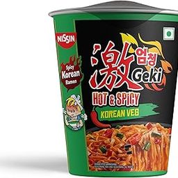Geki Nissin Geki Hot & Spicy Korean Cup Noodles Vegetarian Flavor 70 Gm-25