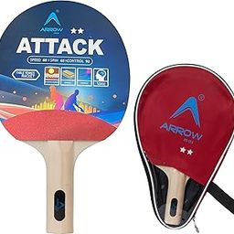 ArrowMax Table Tennis Bat Racket Premium Wood for Kids Adults Full Zip Cover Multicolor Table Tennis Racquet (Pack of: 1, 390 g)-image-7