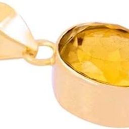 Yellow Sapphire 5.50 ct. 6.05 Ratti Yellow Sapphire Pukhraj Marka Natural Gemstone ashtdhatu pendant energized with mantras-18