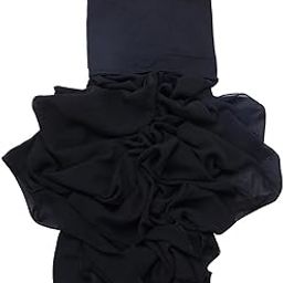 Chiffon Instant Hijab for Women Trendy for Ramadan Eid Gift Celebration Home Black-image-13