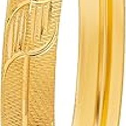 Shining Jewel Self Design Amritsari Gold Colour Sikh Kada for Men-56