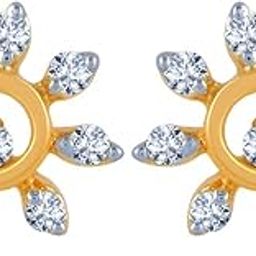 Gold and Diamond Stud Earrings for Women-image-81