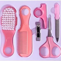 GOLD MAX 5 In1 Baby Grooming Kit,Portable Baby Grooming Kit for New Born Baby,Hair Brush, Comb,Baby Nail Scissor,Baby Nail Cutter,Tweezer,Nail Filer,Newborn,Infants,Toddlers (Pink)-image-52