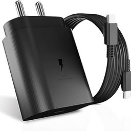 Samsung 25W Type-C Travel Adapter & USB C Cable Combo Mobile Charger Super Fast Charging Adaptor with PD Charging for Samsung Galaxy S24 Ultra S23 S22 S21 fe S20 S20+ M14 5G M34 M54 M53 5g M33 - Black-12
