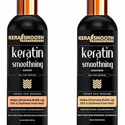 Kerasmooth Professional Keratin Hair Care Combo – Smoothing Shampoo & Conditioner | Hair Fall Control, Frizz-Free Shine, Deep Conditioning | Sulfate-Free, With Argan Oil & Collagen | 2 x 250ml-image-67