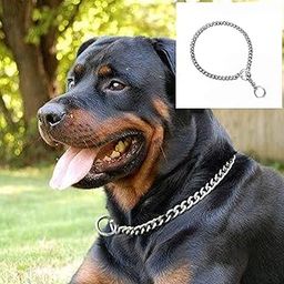 KsPups Heavy Duty Cuban Choke Chain Collar, Extra Strong Steel Metal Links - Ideal for Big Breeds Like Rottweiler, Pitbull, Mastiff, Cane Corso, Doberman, Great Dane - 30 Inch (X-Large)-image-59