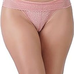 Women's Medium Coverage Soft Touch Microfiber Nylon Elastane Stretch Mid Waist Lace Styled Bikini.-image-64