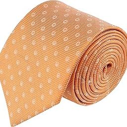Kavove The Enchanting Polka Dot Orange Necktie For Men-image-85