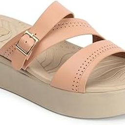 Women's Criss-Cross Strap Platform Slide Sandals-image-4