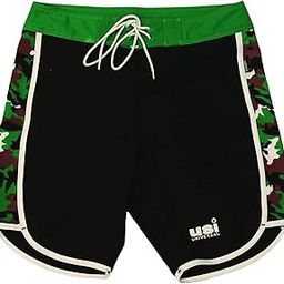 USI UNIVERSAL 411PCB Men's Camo Physique Board Shorts, Fitness Shorts, Polyester Elastane Construction, Hook & Loop Fly (Size: L, Color: Black)-picture-45