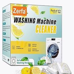 (Pack of 24) Lemon-Scented Washing Machine Deep Cleaner Descaler Tablets, Powerful Descaling and Stain-Removing for Front and Top Load Machine-picture-25