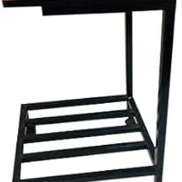 PP Office Home Metal Inverter Stand OR Trolley for Home Inverter Battery UPS Made of Metal with Wooden Shelf ON TOP (Double Inverter Trolley)-picture-4