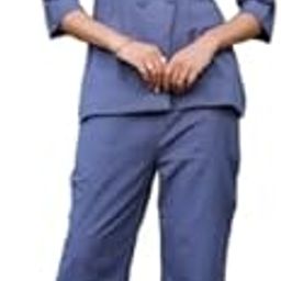 Women's Cotton Flex Blue Co-ord Set-image-90