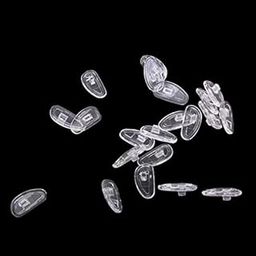 JAZZY PEARLS 25 Pairs of Cashew Shaped Crystal Silicone Eyeglass Snap In Style Nose Pads-image-93