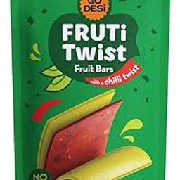 GO DESi Kaccha Aam Fruti Twist Fruit Bars -Pack of 10 pieces, Aam Papad, Mango Fruit Jelly-image-79