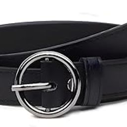 Women's Faux Leather Belt with Single Ring Buckle, Black color, stylish and sleak design for girls and womens-image-15