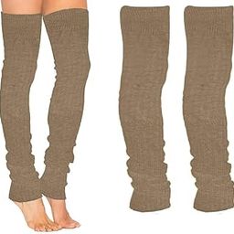 Soft and Warm Woollen Leg Warmer Knee Cover for Boys and Girls for Winters Dark Brown Pack of 1-image-72