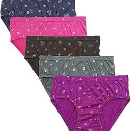 Womens Inners Elastics Panties / 100% Cotton Printed Panties (Pack of 5)(Multicolors)(XL)-picture-22