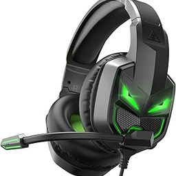 EKSA E7000 Fenrir Gaming Wired On Ear Headset for Xbox One, PS4, PC, PS5, Mobile Devices - Gaming Headphones with Noise Cancelling Microphone, Comfortable Ear Pads, 50 mm Drivers (black green)-11