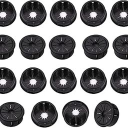 Fielect EHR-25 Black Nylon Cable Pipe Snap Bushing Protector Grommet 30Pcs-image-27