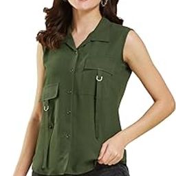 j turritopsis Women's Stylish Casual Sleeveless Shirt (CAT-328)-picture-5
