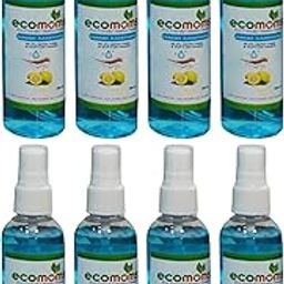 Ecomoms Hand Sanitizer 100ml 99.99% Effective Against Germs -75% Alcohol | Skin Friendly and Safe for Kids | Instant Germ-Free Protection (100ml, Pack of 8)-picture-16