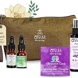 Atvi.fit Calming combo with free Pouch | Positive Affirmation cards for Relaxing your Thoughts,Tea Tree Oil 15ml,Lavender Hydrosol | |Natural Toner 150ml,Rosemary essential oil 15ml-image-16