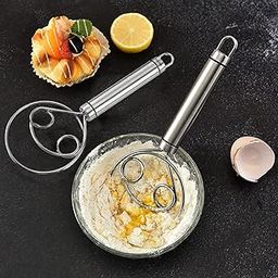 DISHIN Effortless Stainless Steel Dough Mixer with Hanging Hole Roti Atta Blender Beater Manual Flour Mixer for Egg, Bread, Cake, Pastry, Pizza Dough (Pack of 1)-23