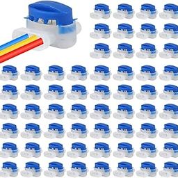 60PCS 3 Way Wire Connectors Locks Wire Connectors Electrical IDC 314-box Wire Connectors Self-Stripping Pigtail Connectors for Robotic Lawn Mowers, Irrigation Applications-image-27