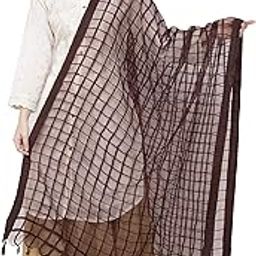 Women's Cotton Square Regular Dupatta (ARS08, Coffee, Free Size)-image-64