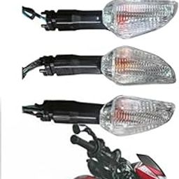 BIKEBLOOM Side, Rear & Front Indicator Lights for Honda Shine 125 | Yellow Incandescent Turn Signal Lamps | 12V Bike Blinker Light Set | Pack of 4-image-14