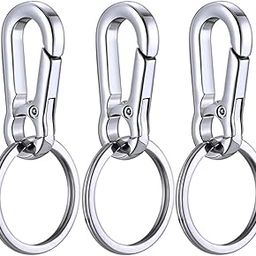 3 PCS Metal Keychain Clip with Key Ring Keychain Lanyard Snap Hook for Car Keys, Dog Tag and Key Chain (Simple Keyring)-picture-42