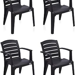 Nilkamal CHR2135 Set of 4 Plastic Chairs Weather Browm, 59.3*61*84.5-image-13