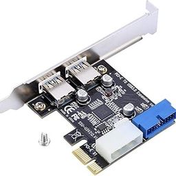 PCI-E to USB 3.0 PCI Express Card, 5 Gbps 2-Port PCIe to USB Expansion Card Adapter with Front 19PIN Power Connector Interface for Desktops-27