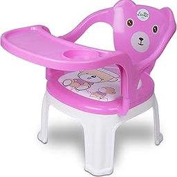 LavRit Baby Feeding Chair, with Tray Chair/Booster Plastic Chair for Kids/Feeding Chair for Kids,Portable Eating/Safe Chair(1-3 Years)/Upto 30 Kgs(Pink)-image-94