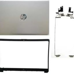 Swiztek LCD Back Cover for HP 15S-DU DR DY Series, Silver, Compatible with L52012-001-image-1