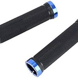 Generic Pair Cycling Lock-on Anti-Slip Bicycle Handlebar Handle Grips for MTB BMX Blue-image-0