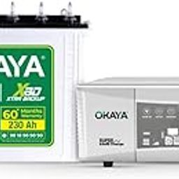 Okaya Inverter & Battery Combo (Smart Wave QSW 1500 Quasi Sine Wave 1250VA/12V with Pro Power OPTT26060 230Ah/12V) Inverter with Battery for Home, Office & Shops-picture-23