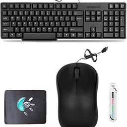 Mophonics Wired K20 Keyboard, Mouse, Mouse Pad and Cable Protector (Set of 4). Mophonics-9