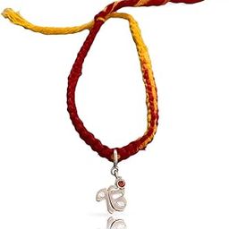 Jewellery 925 Sterling Silver Ek Onkar Charm with Simplicity Moli Rakhi Bracelet for Men and Women (Raksha Bandhan Rakhi for Brother with Roli Chawal)-image-28