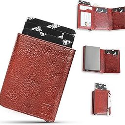 Smart Wallet for Men - Slim Pop-Up Card Holder with Quick Access - Original Leather Wallet for Men-22